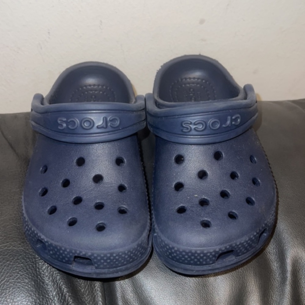 Navy Blue Crocs 8c